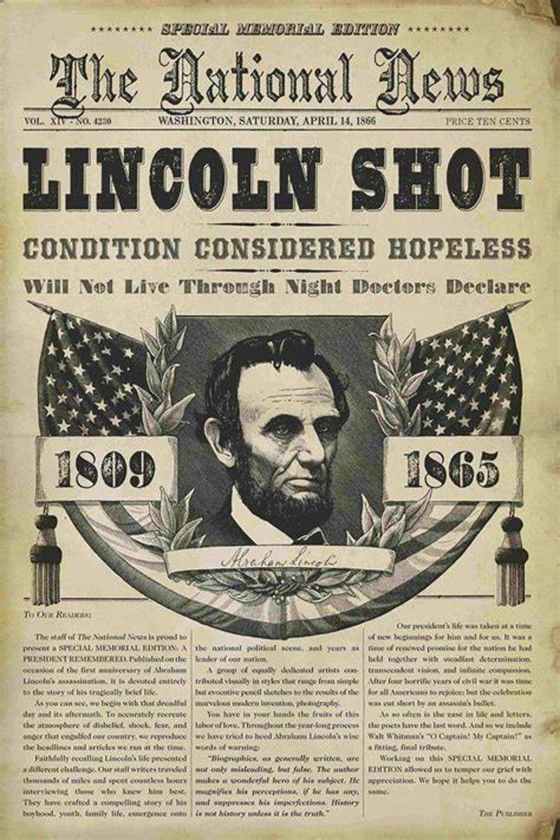 April 14th, 1865 Was a Dark Day in America's History. It Was the Day President Lincoln Was Assassinated