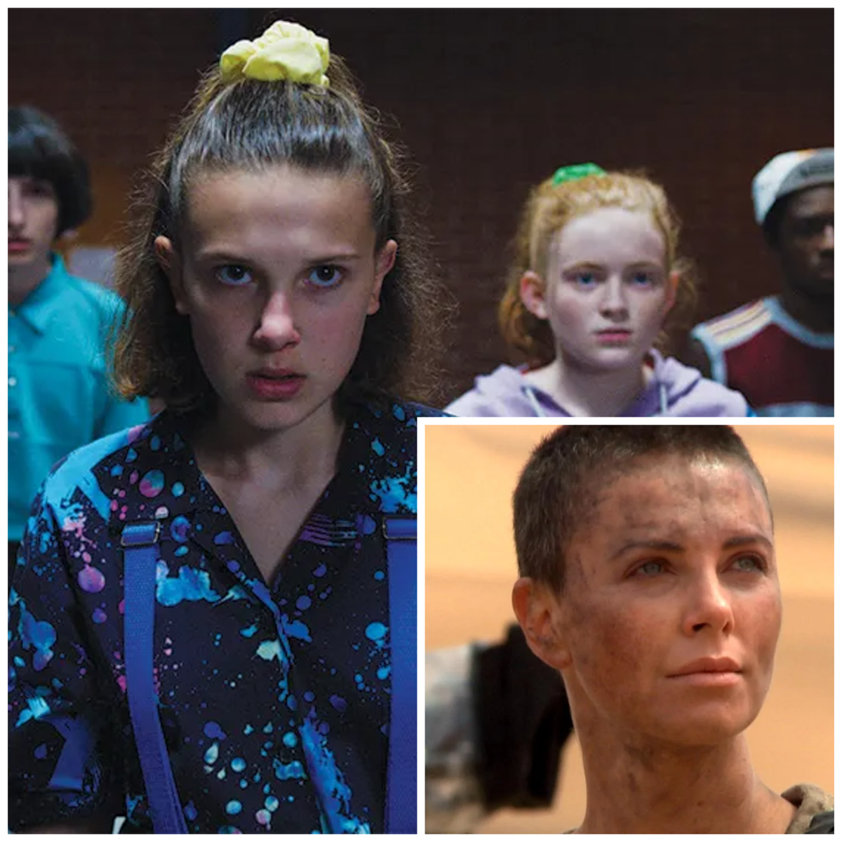 Millie Bobby Brown's character on "Stranger Things" (Eleven) was inspired by Imperator Furiosa, Charlize Theron's character in "Mad Max: Fury Road" (2015).
