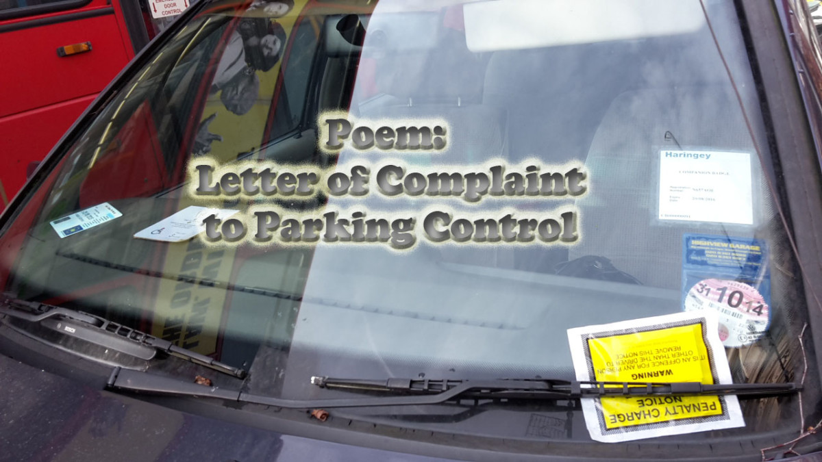 Poem: Letter of Complaint to Parking Control