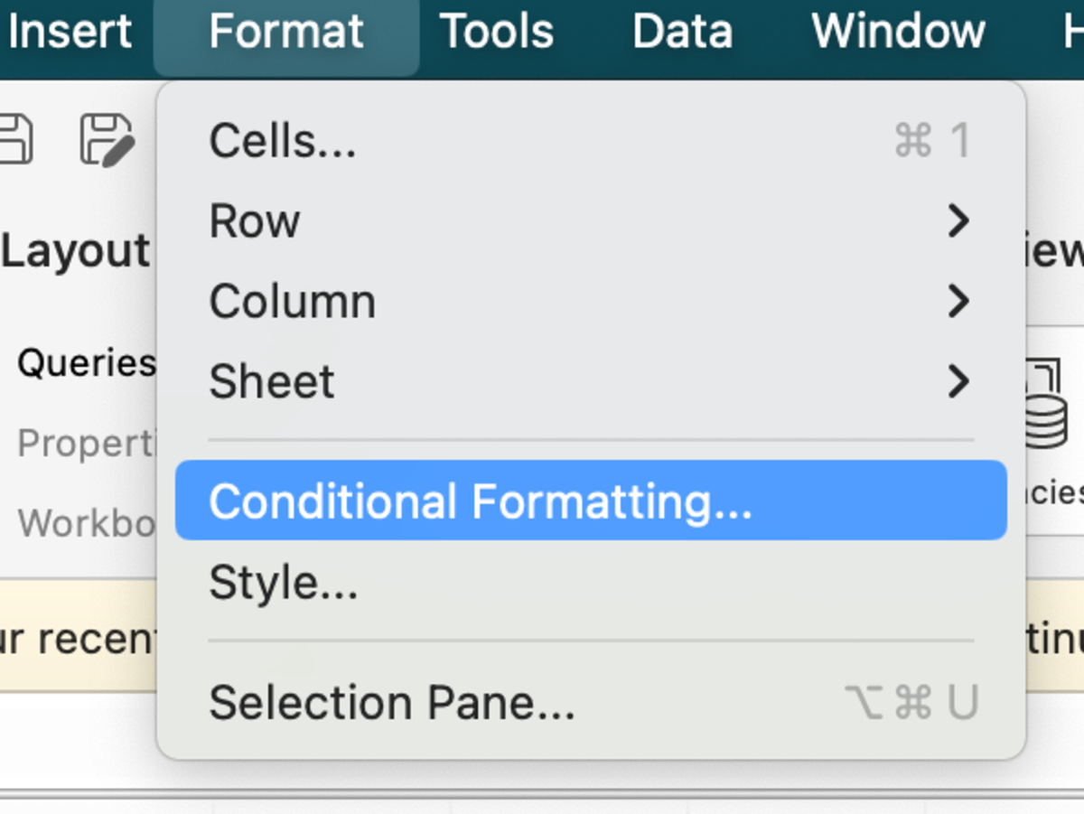 Conditional Formatting