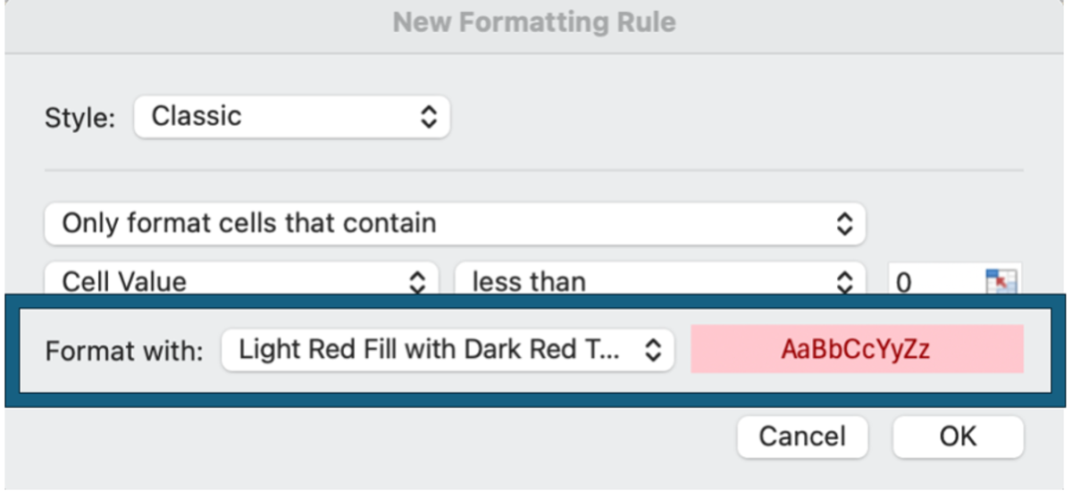 Choose Formatting Style