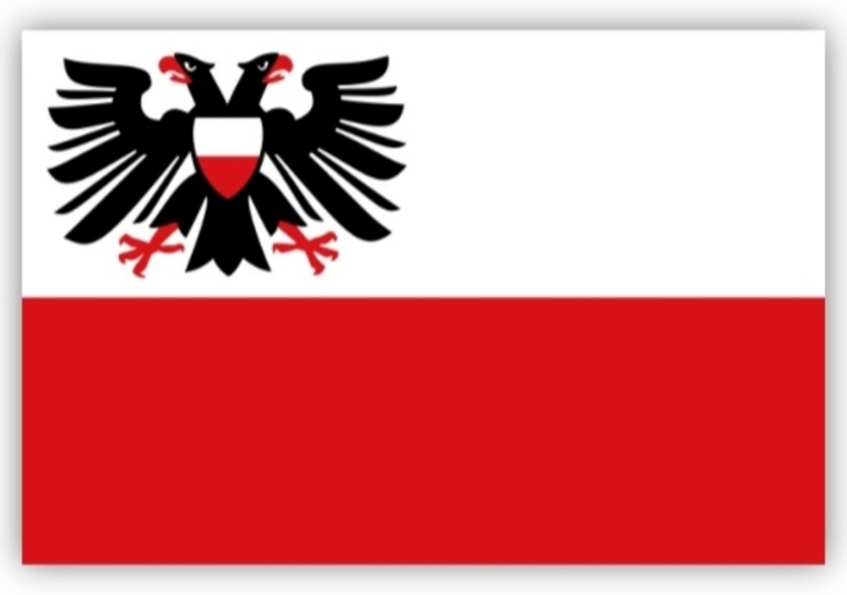 Flag of Lübeck, a city in Germany