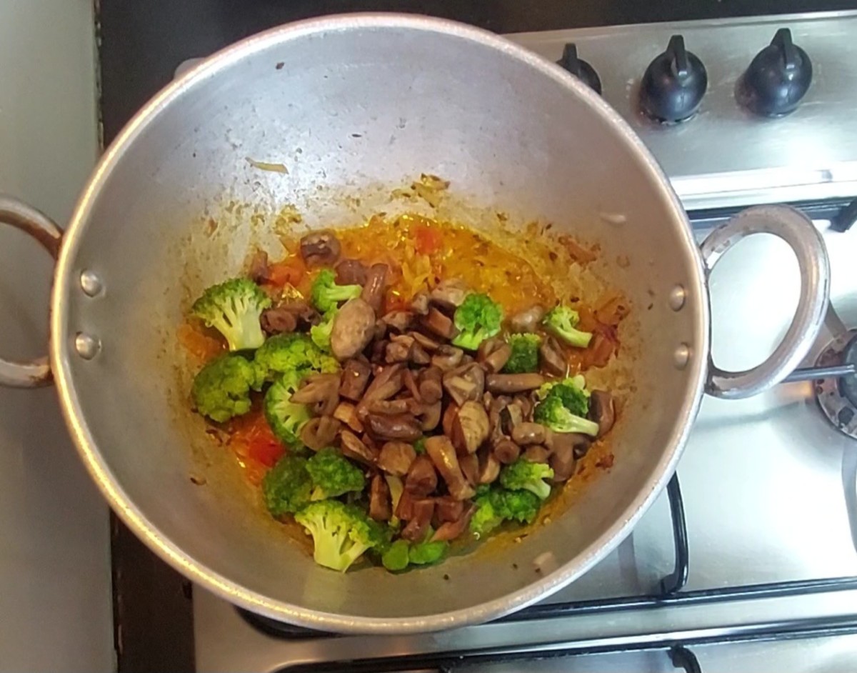 Mushroom Broccoli Masala Side Dish Recipe - Delishably