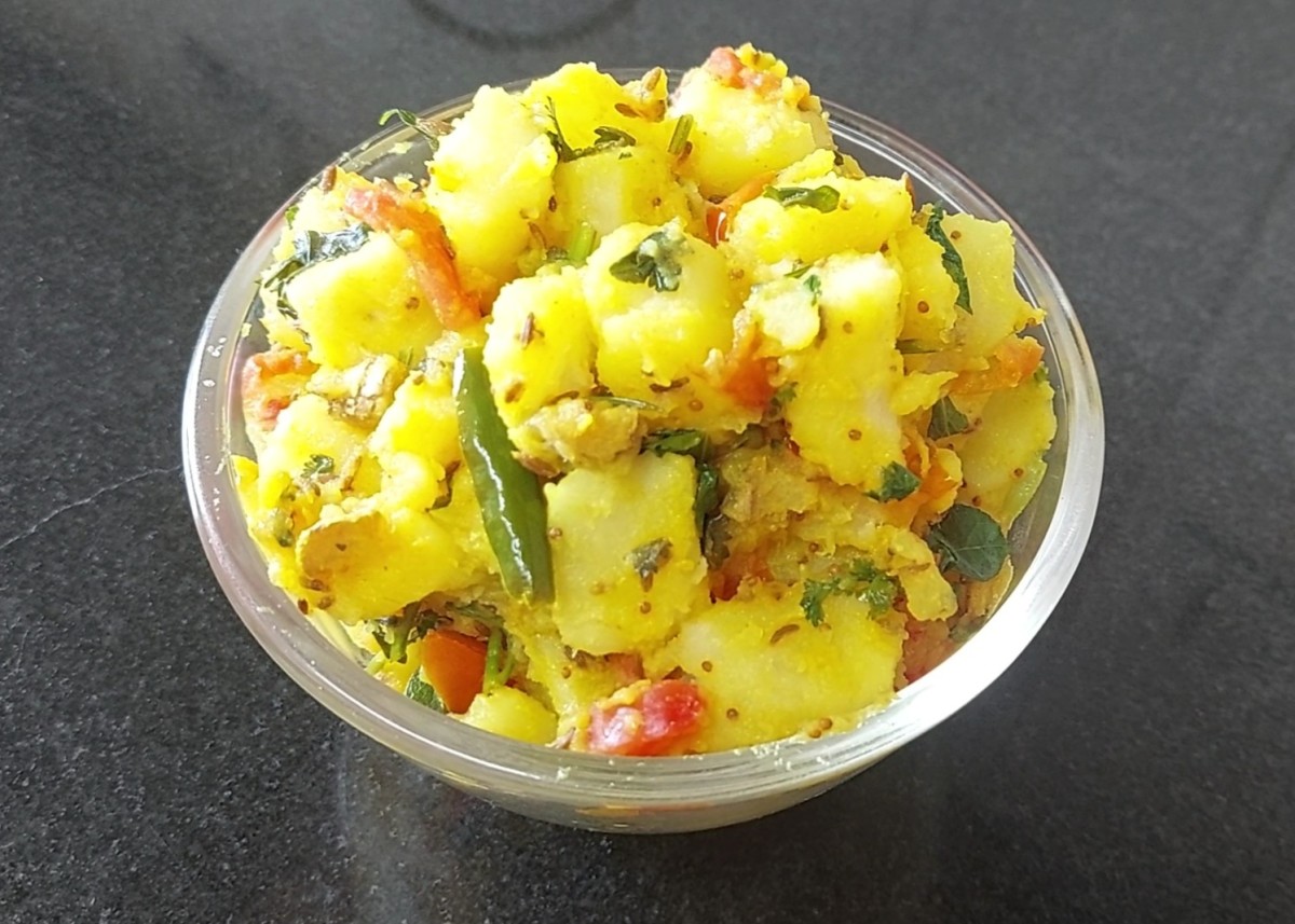Satvik Potato Fry: Side Dish Recipe (No Onion or Garlic)