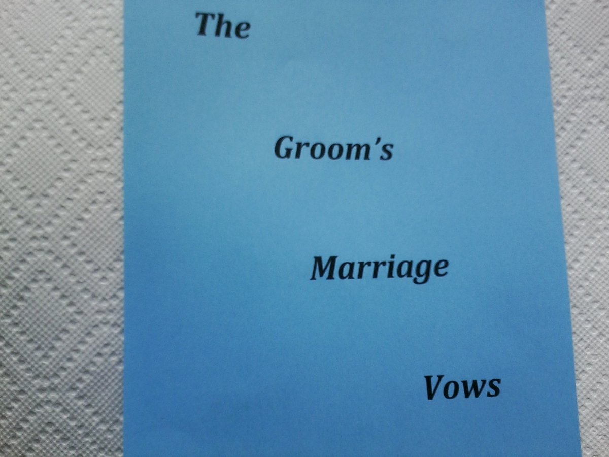 Useful Wedding/Marriage Vows Groom