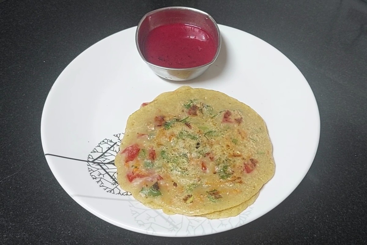 Broken Wheat Chilla With Vegetables