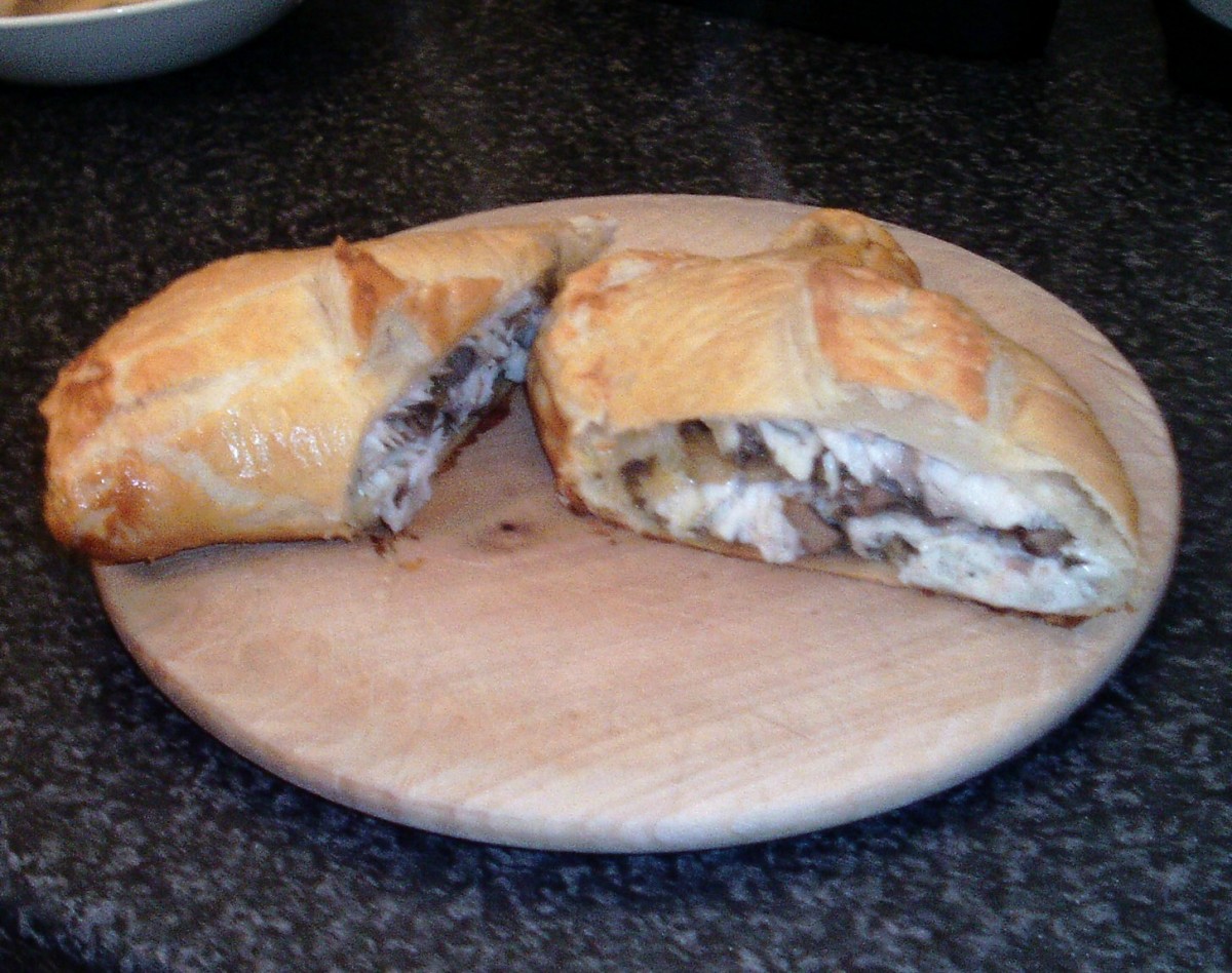 Sea Bass en Croute With Stuffed Courgette Zucchini Boat Recipe