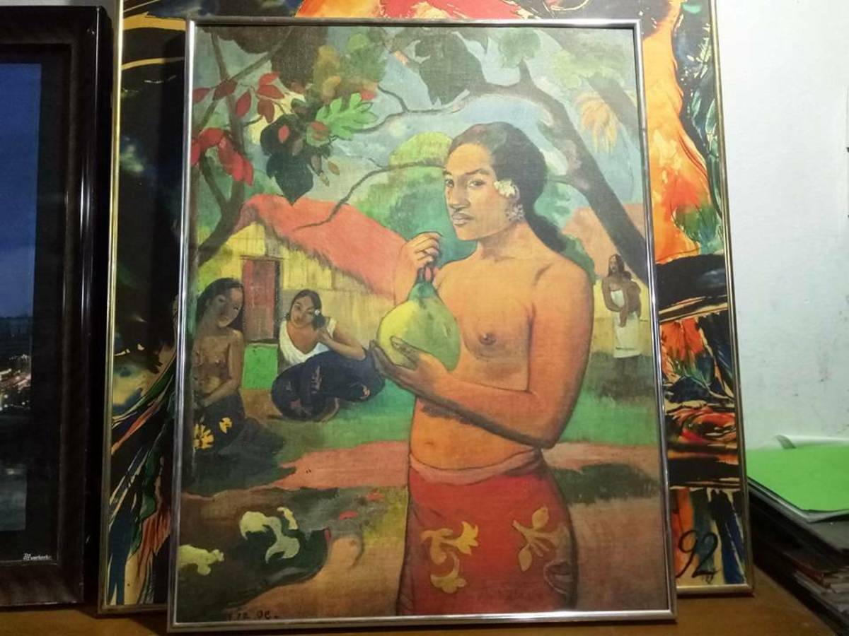 The painting EA HAERE IA OE by Paul Gauguin