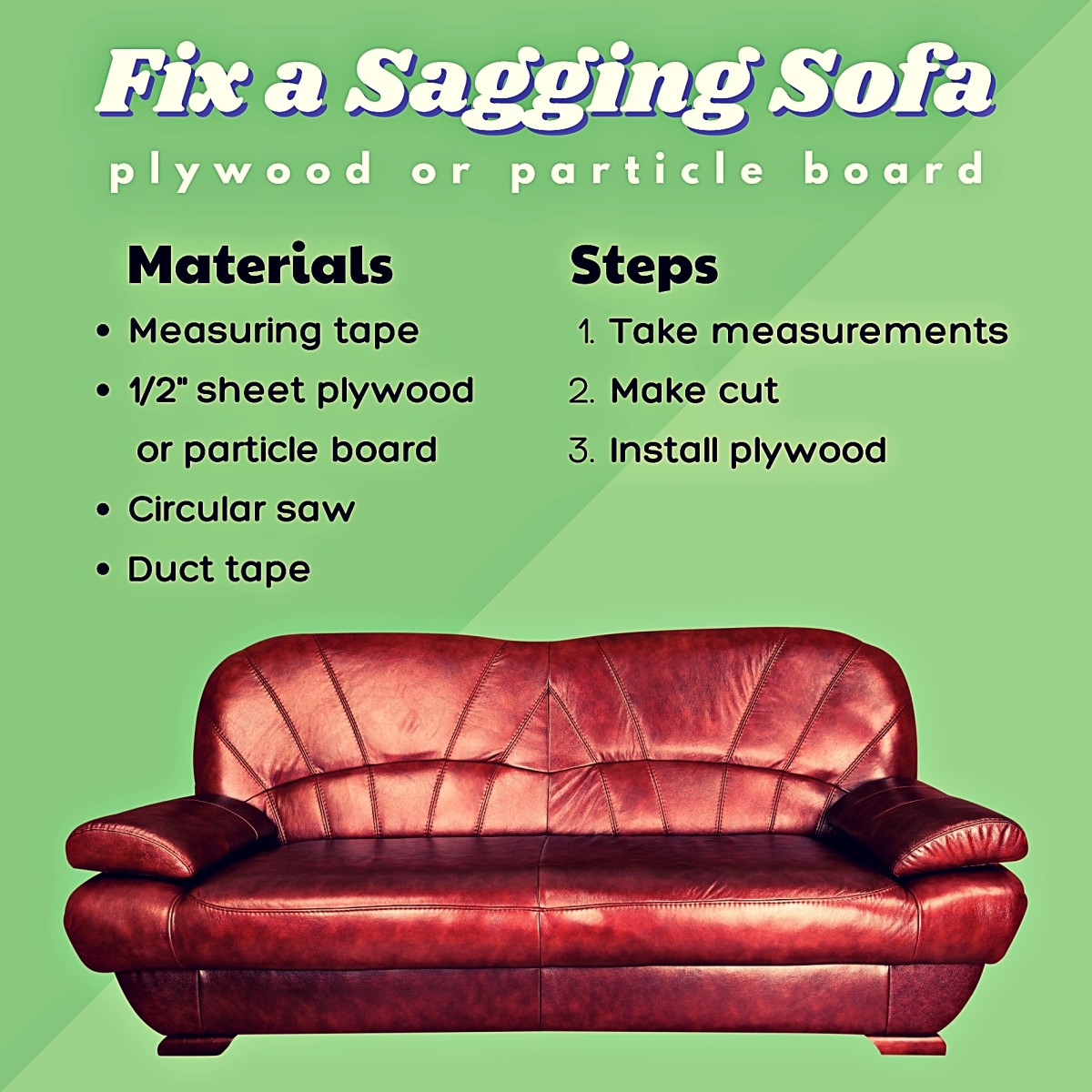 How to Fix a Sagging Sofa With Plywood or Particle Board Dengarden