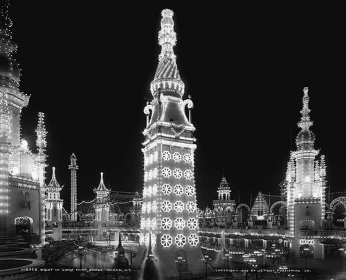 Luna Park at Coney Island - a Tribute to Light