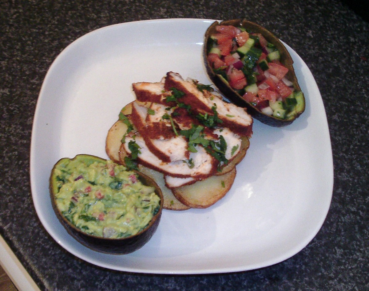 Fajitas Spiced Chicken Breast with Guacamole and Salsa