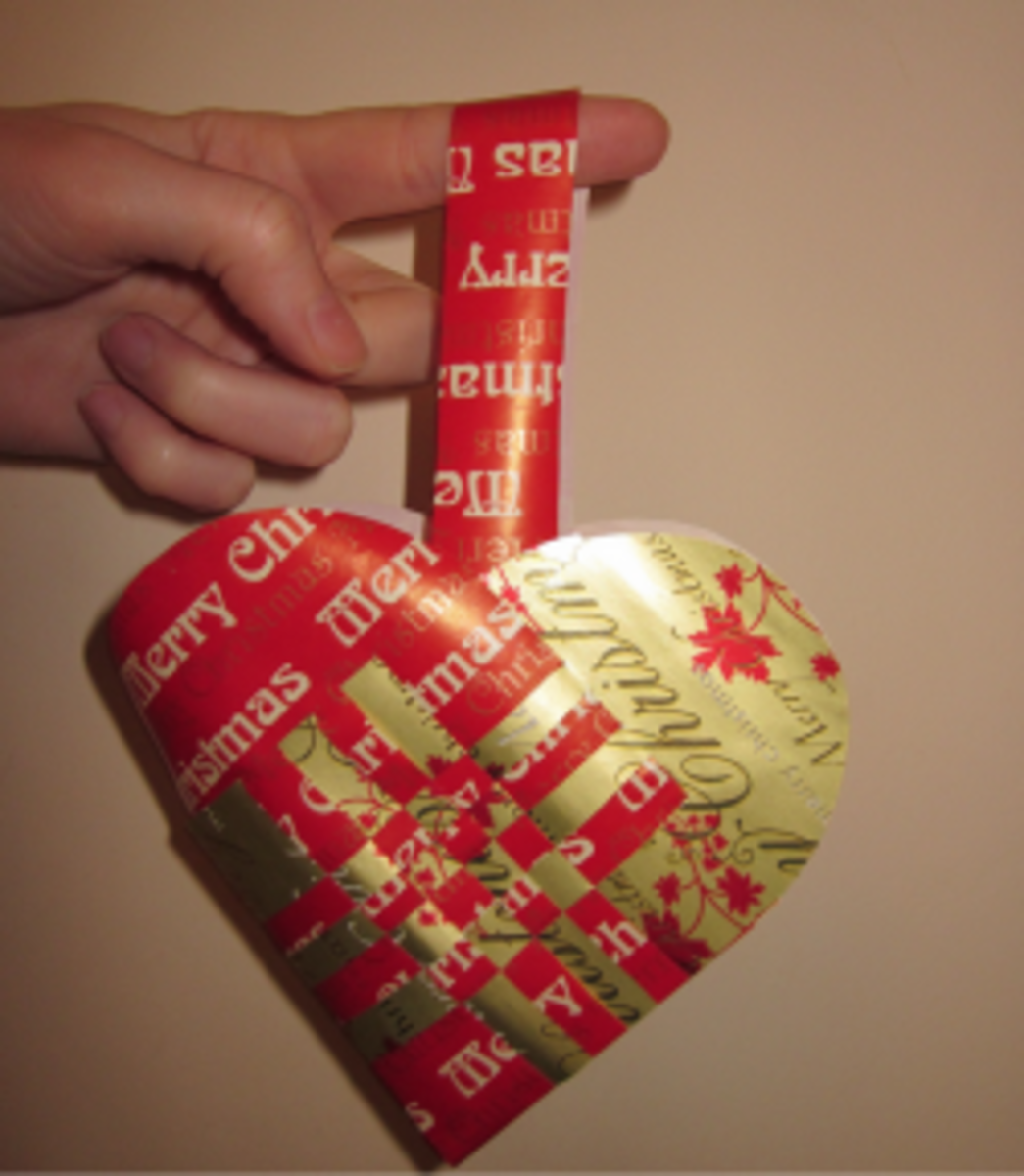 Paper heart basket crafts