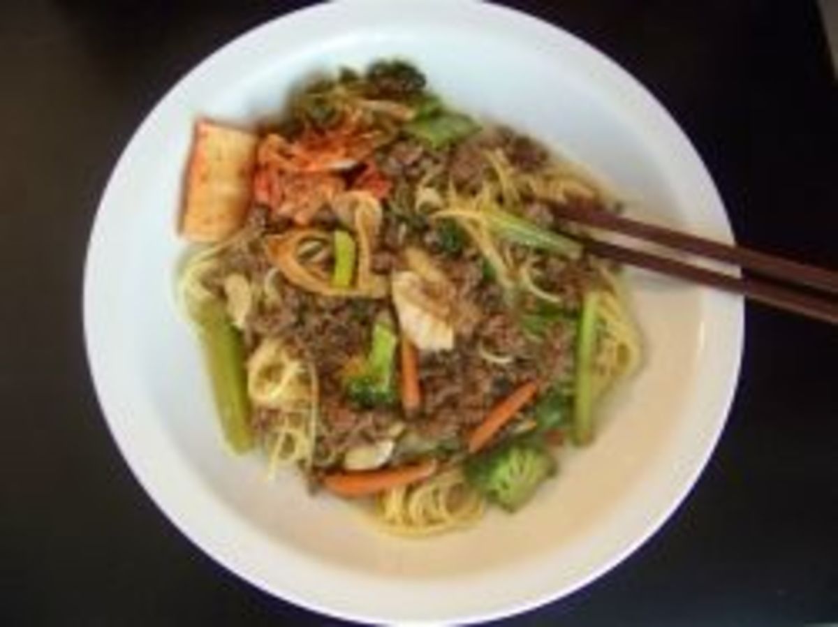 Korean Spaghetti (a La Kim)