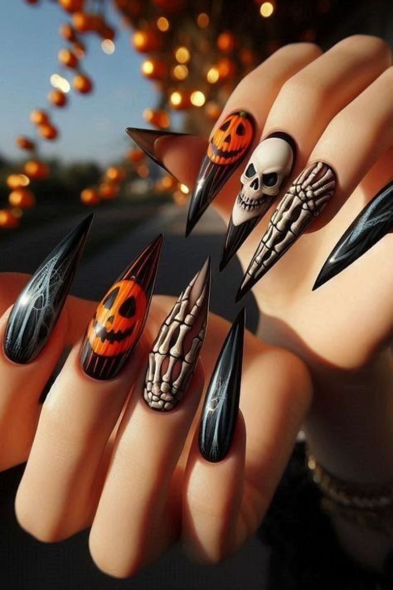 50+ Spooky and Fun Halloween Nail Art Ideas