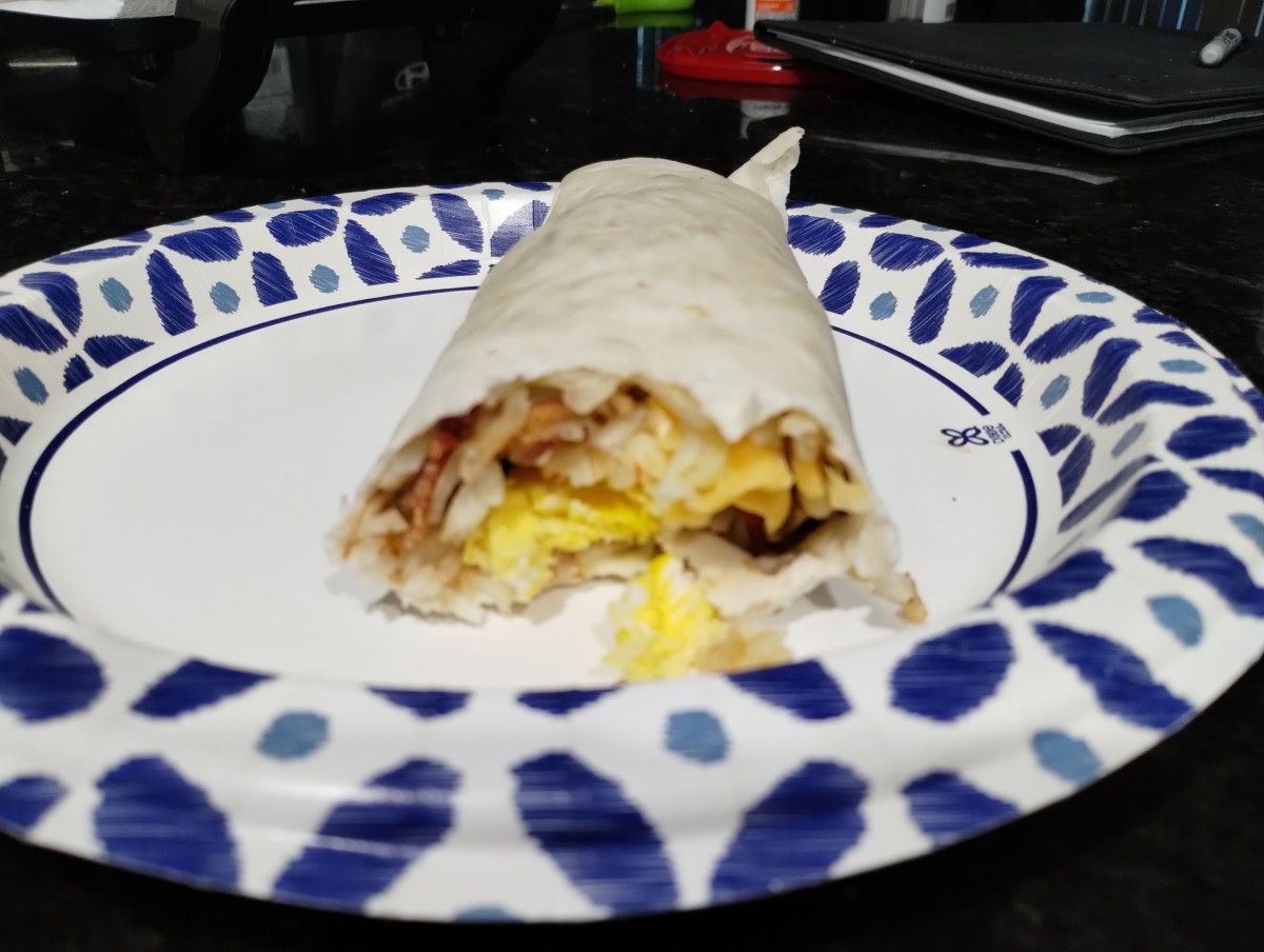 Simple Breakfast Bacon Burrito Recipe