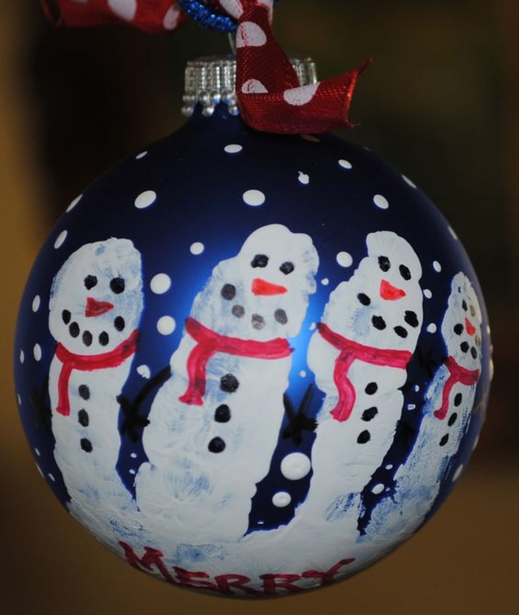 Handprint Snowman Ornament