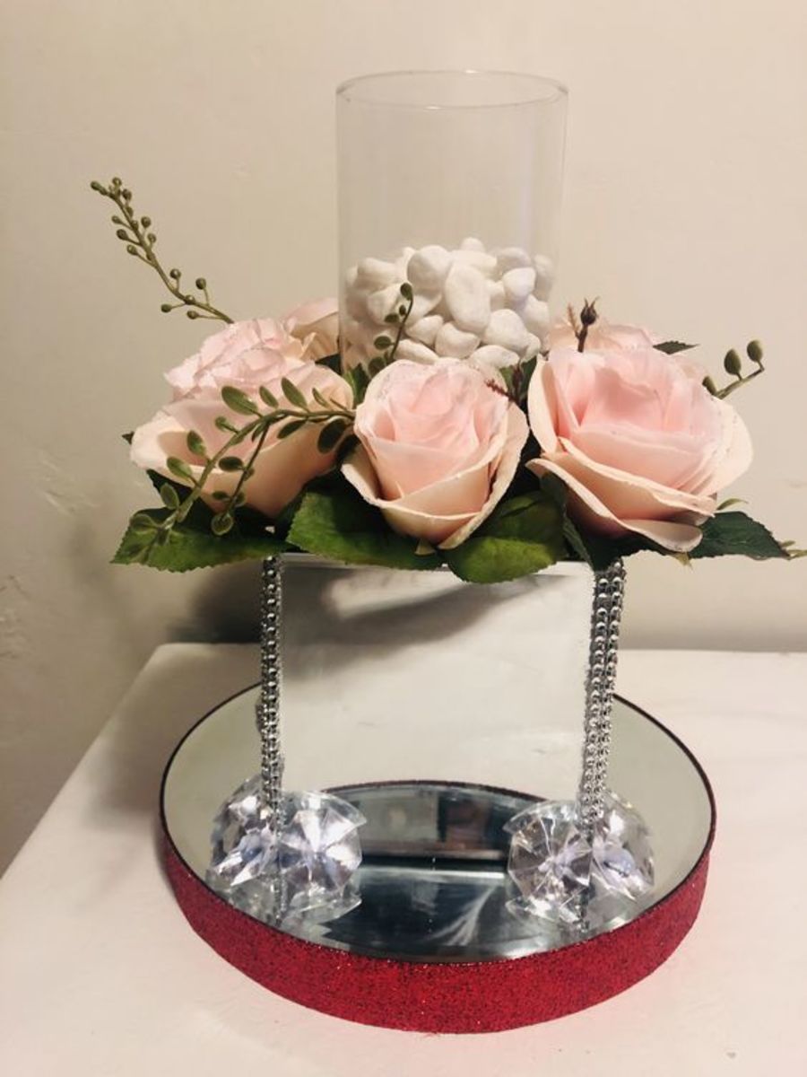 DIY Mirror Box Wedding Centerpiece, Dollar Tree