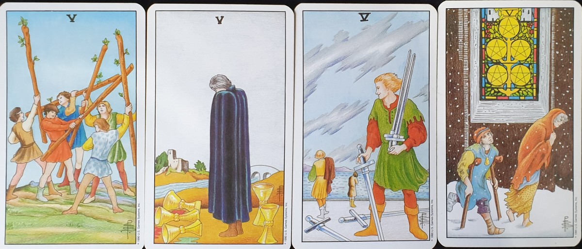 Mastering the Interpretation of the Challenging Fives in Tarot