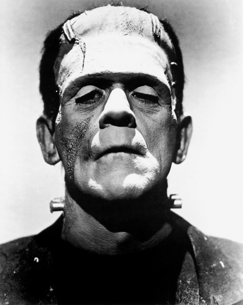 Boris Karloff as Frankenstein's monster in The Bride of Frankenstein (1935).