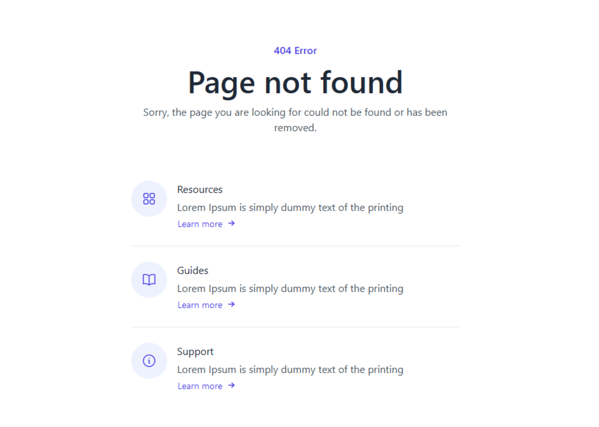 404 page not found react