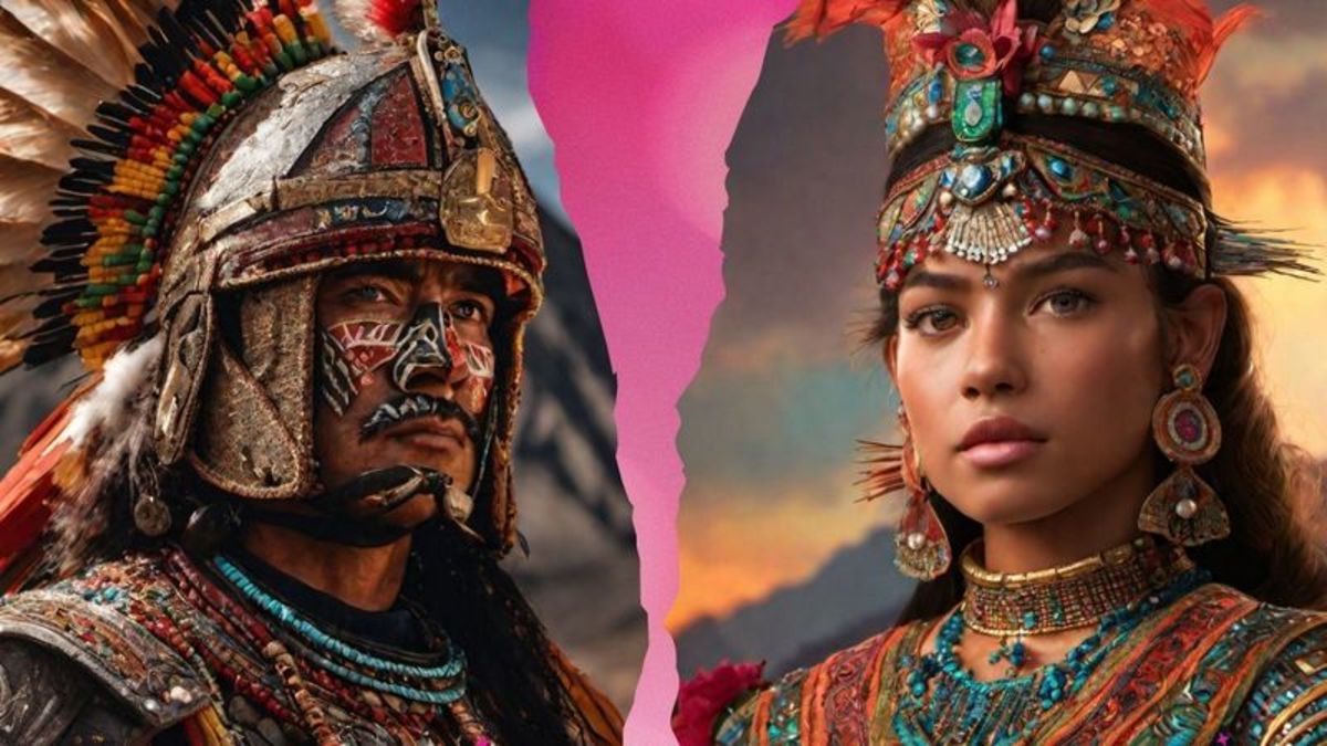 aztec warrior and princess