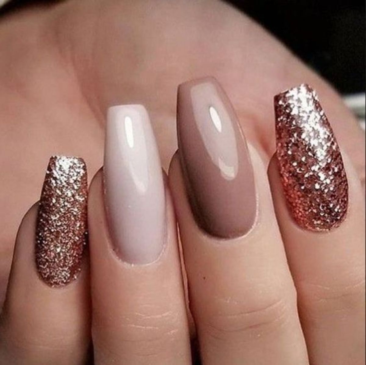 Pretty Neutral Nails Ideas For Every Occasion – Glitter on soft neutral  nails
