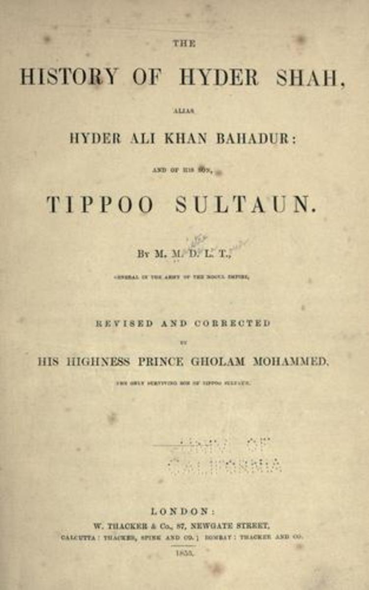 History of Hyder Ali and Tippoo Sultan Review