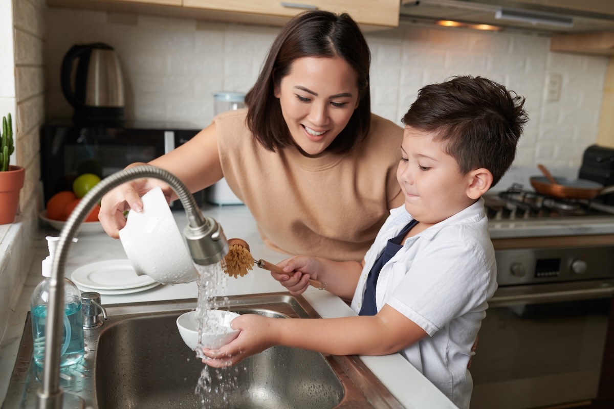 Mom Shares Funny Video of Son Happily Washing Dishes WeHaveKids News
