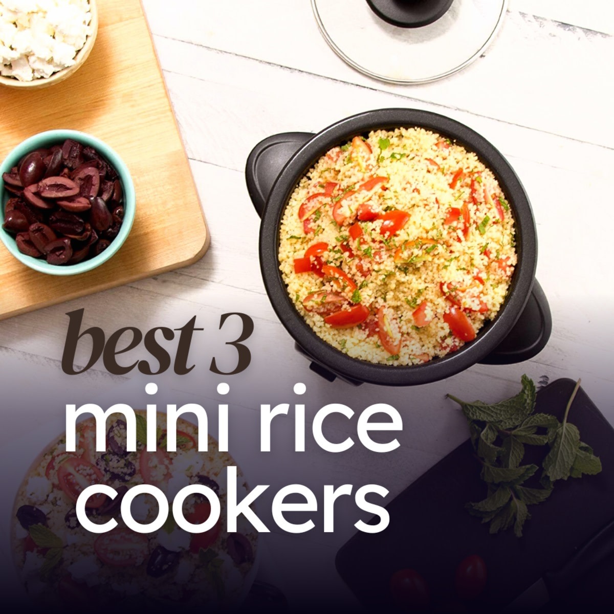 Mishcdea Small Rice Cooker 3-Cup Uncooked, Mini Rice Cooker