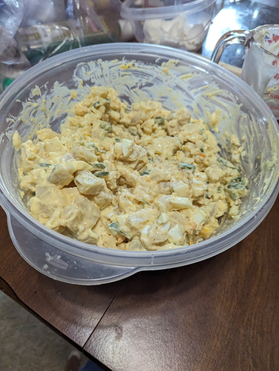 Potato Salad with Deviled Egg Dressing