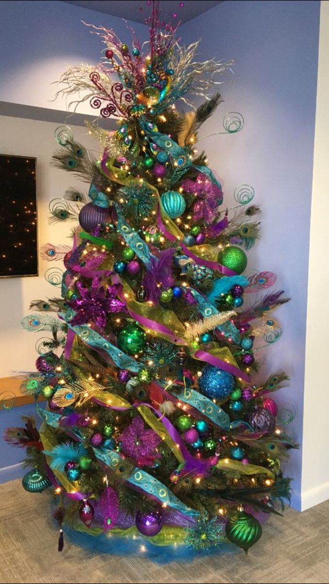 Peacock Christmas Tree - Celebrate & Decorate