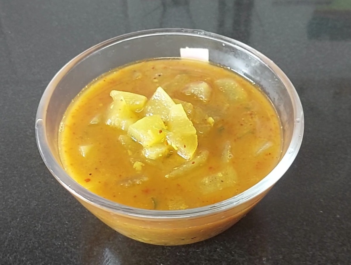 Easy Ash Gourd Sambar: Indian Side Dish Recipe
