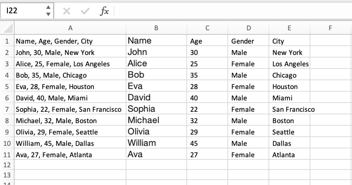 How to Convert Comma-Separated Data Into Columns in Excel - TurboFuture