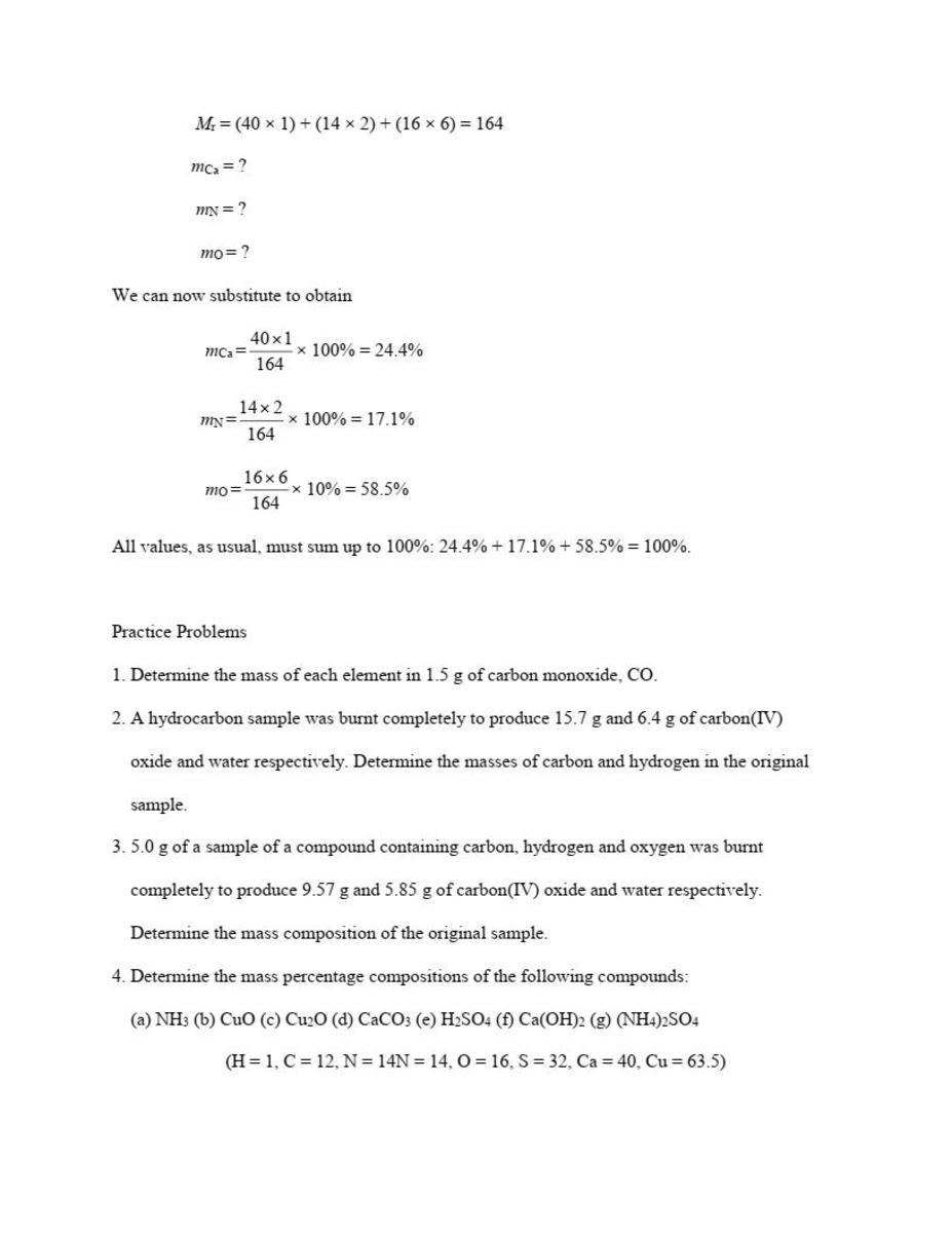 Chemistry Calculations: Formula, Mass and Mole - HubPages