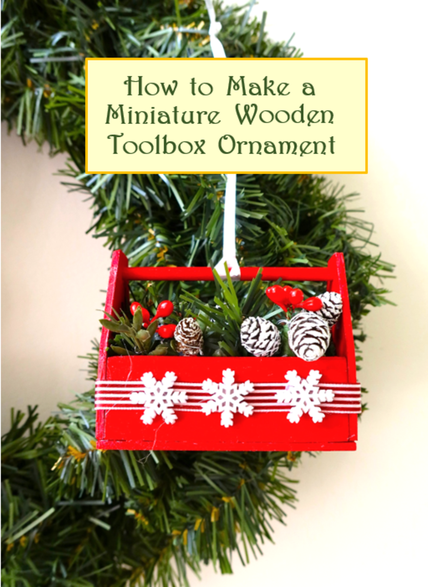 How to Make a Miniature Wooden Toolbox Christmas Tree Ornament