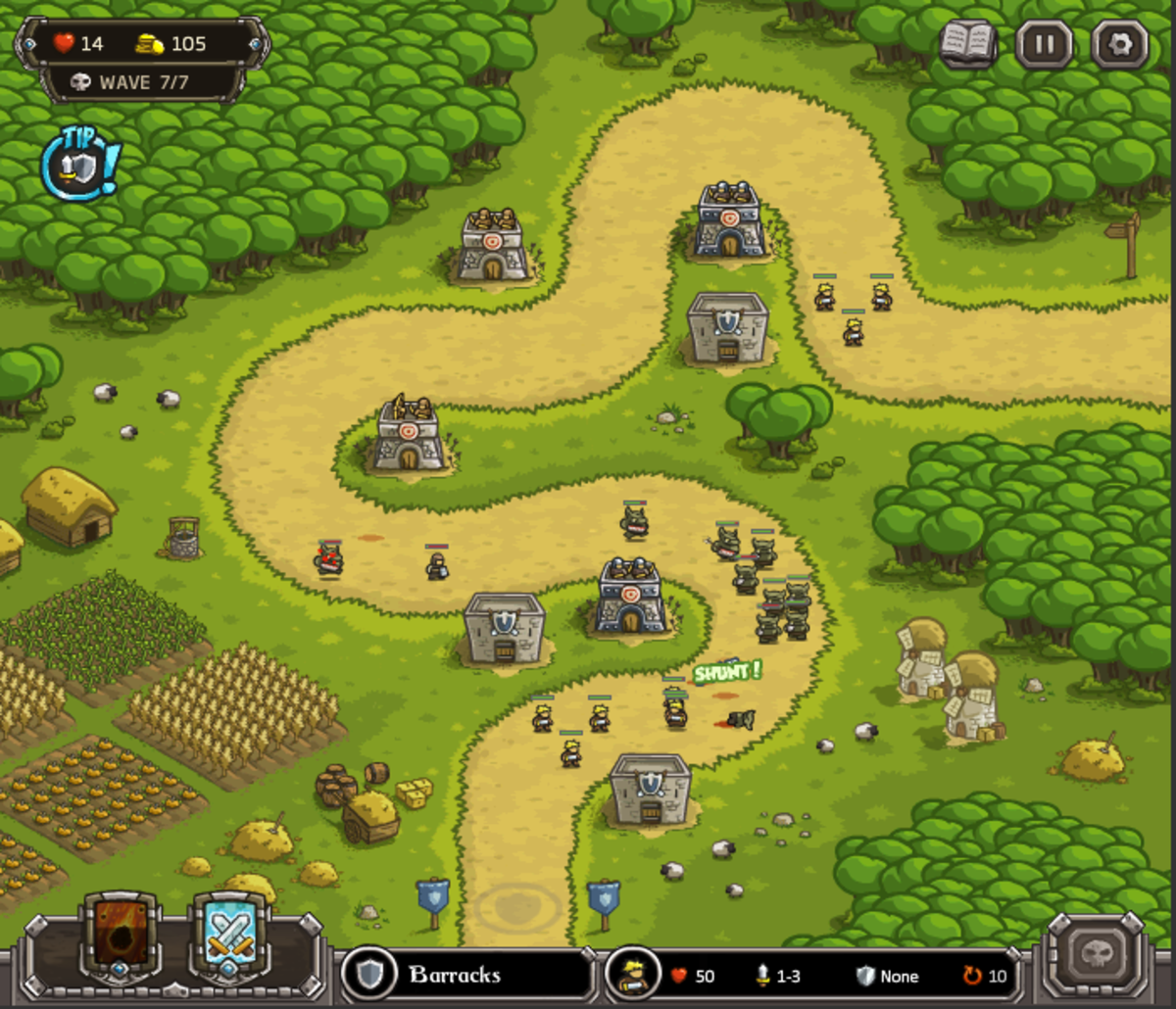 Kingdom Rush walkthrough: Level 2 - The Farmlands - HubPages