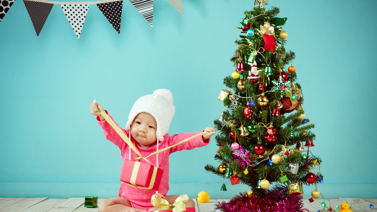 Baby Gives Big Reaction to Tiny Light Up Tree WeHaveKids News