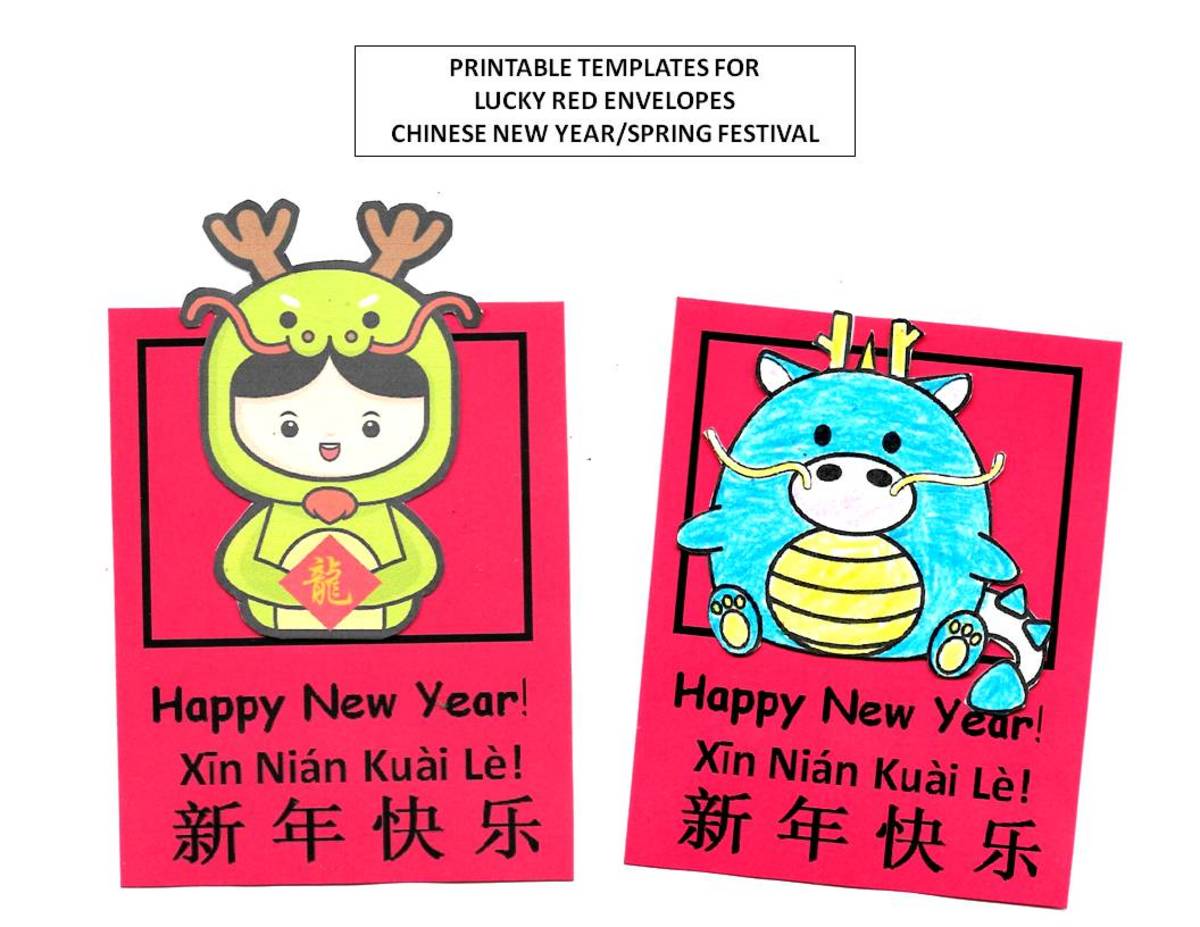 Printable Red Envelopes And Bookmarks For Year Of The Dragon Chinese