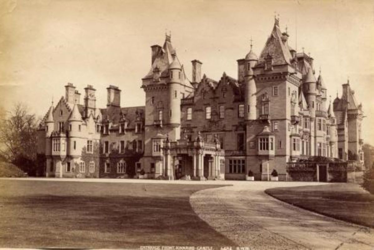 Kinnaird Castle, Brechin in Scotland, home to the Carnegie family (the earls of Southesk). 