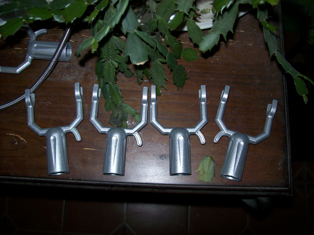 These fruit supports are made of solid aluminum and can be found on eBay and Home Depot websites.