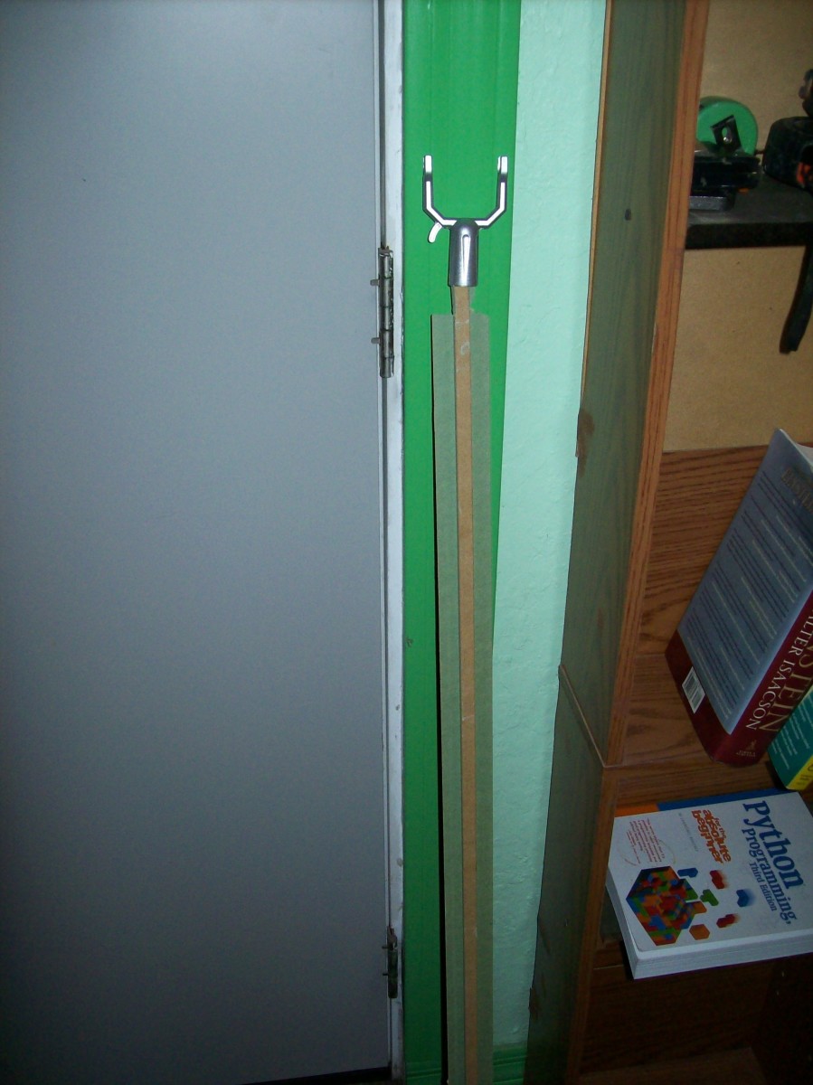 The supports can hold a stick as long as you want.