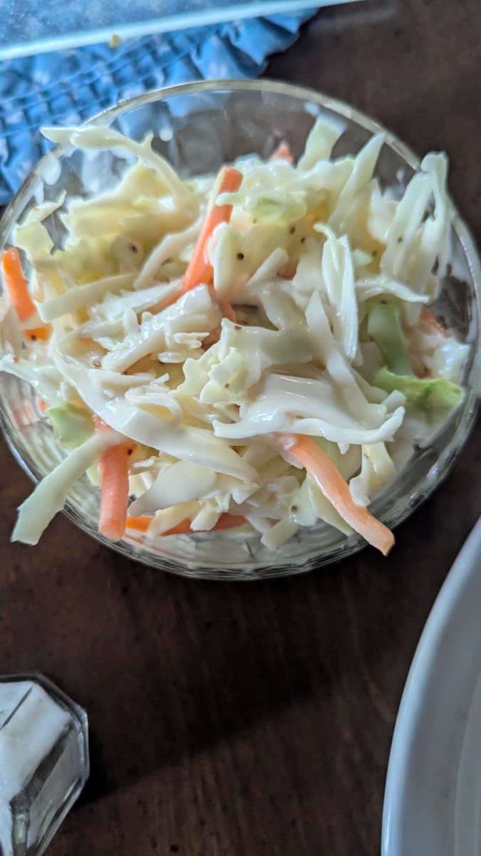 Jimmy's Original Cole Slaw Dressing on Shredded Cabbage