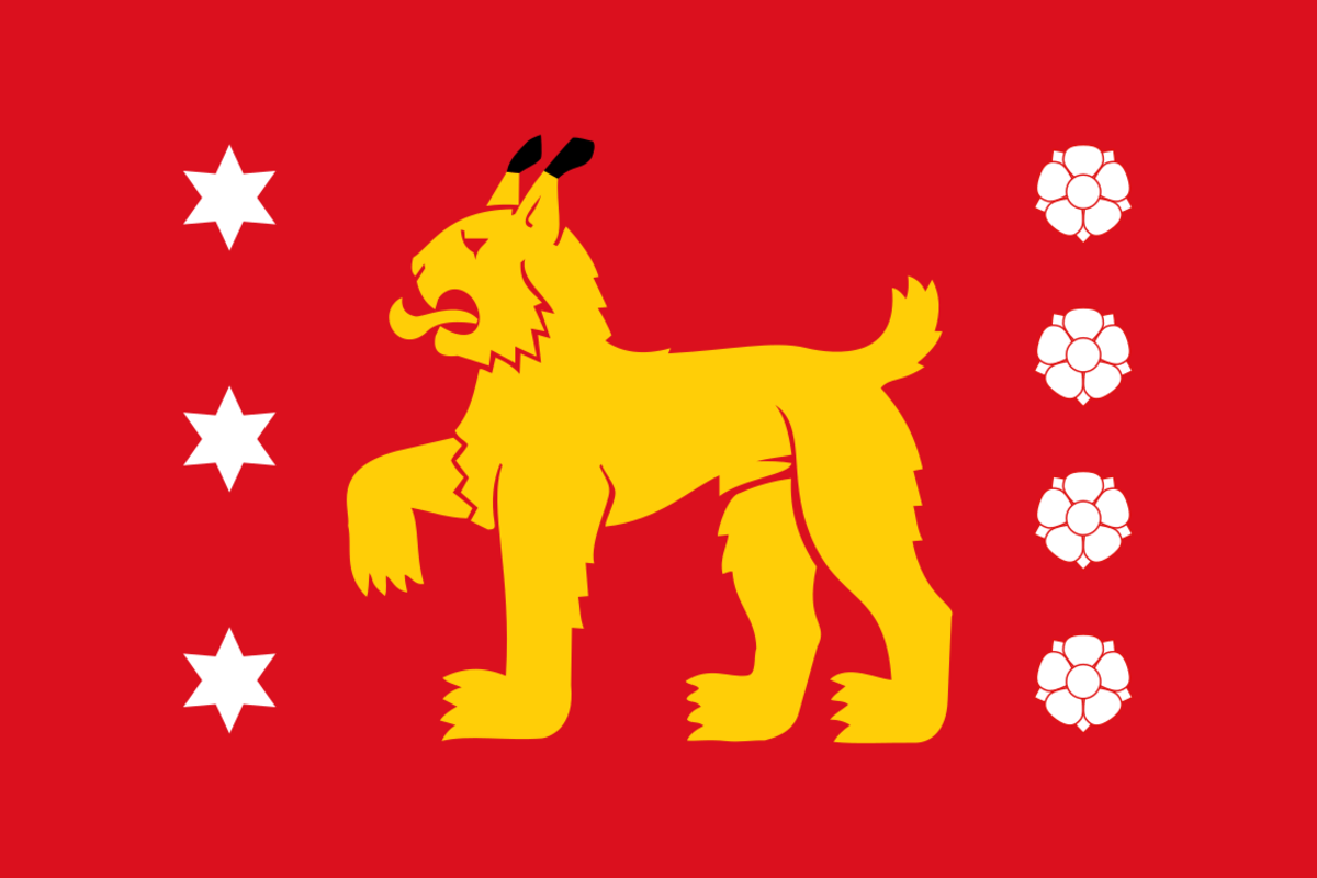 The flag of Kanta-Häme, Finland contains a lynx. The flag of Kanta-Häme, Finland contains a lynx.