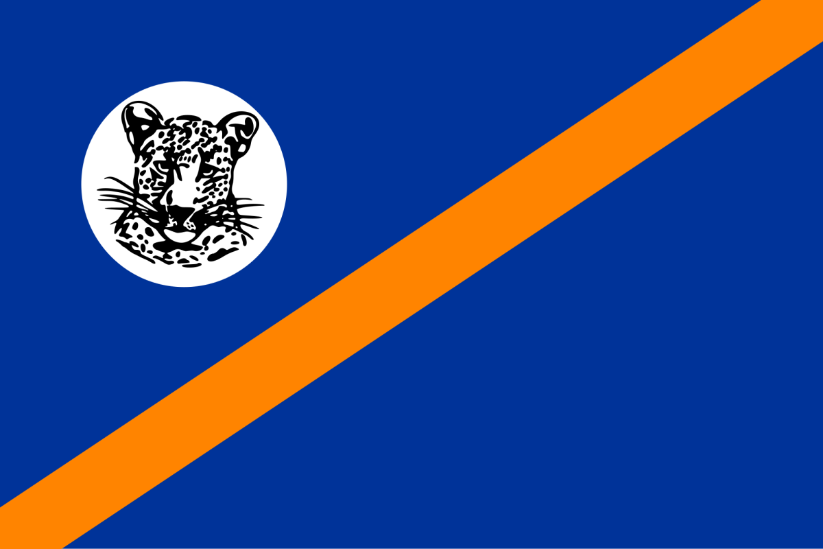 The flag of Republic of Bophuthatswana showcases a leopard The flag of Republic of Bophuthatswana showcases a leopard