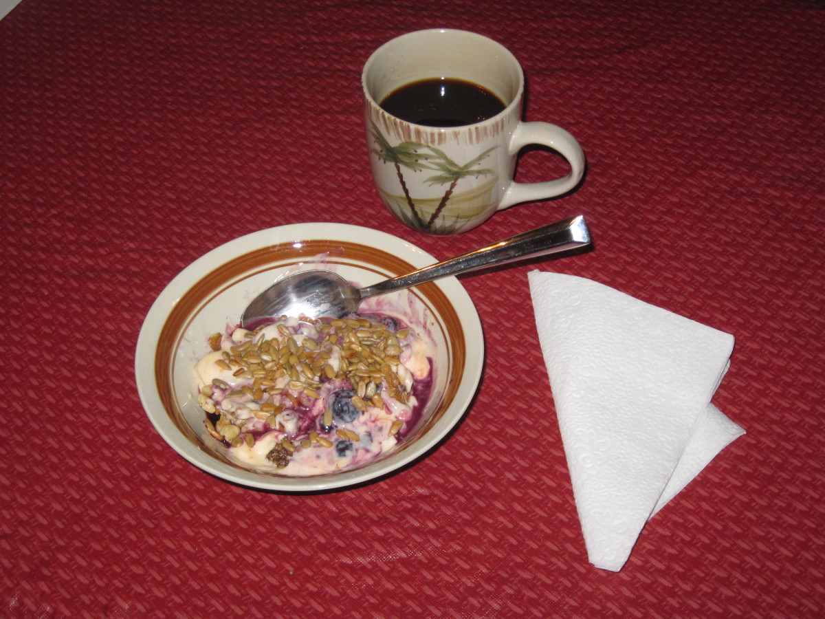 A Healthy & Easy to Make Breakfast Treat - Blueberries and Yogurt