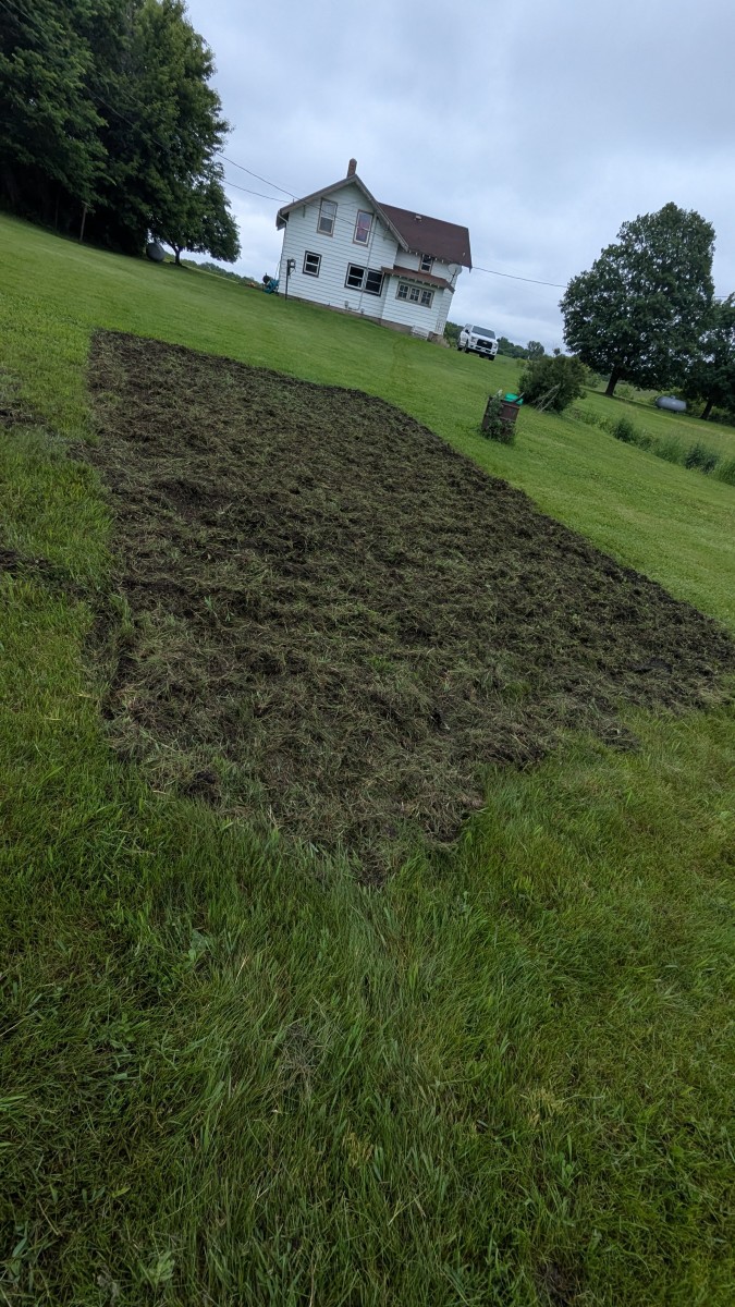 Garden Tilling - Clearing a Grassy Spot