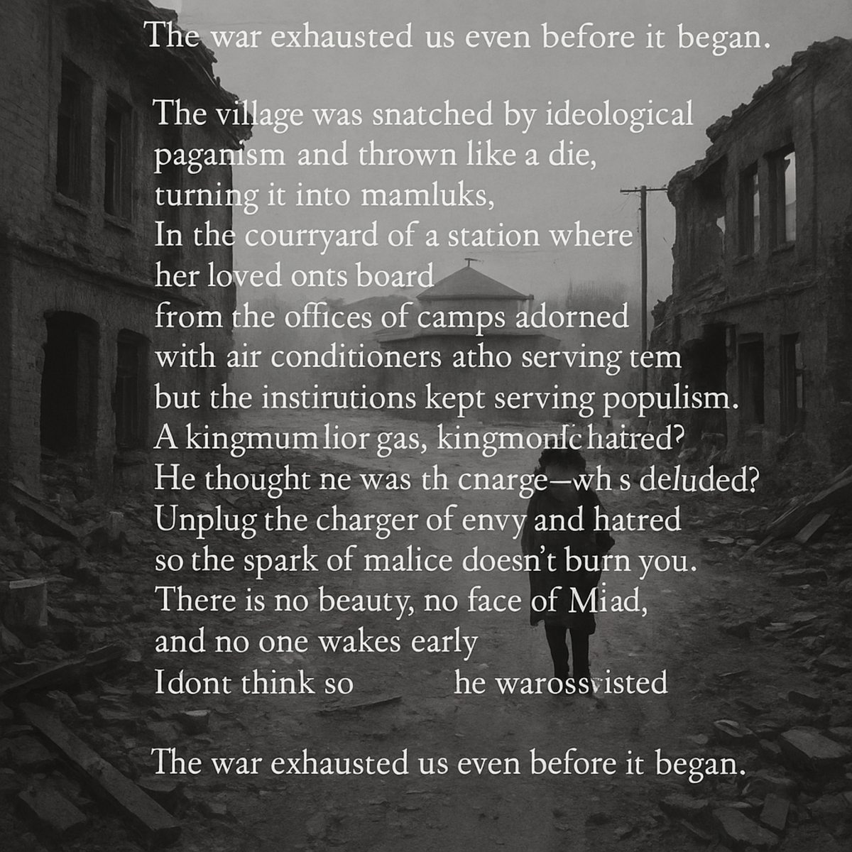 The war exhausted us even before it began.