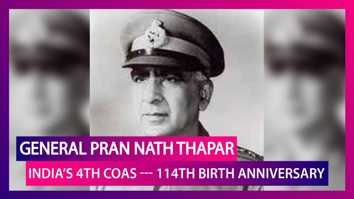 Focus On General Pn Thapar, the Cinc of Indian Army During 62 War With China.