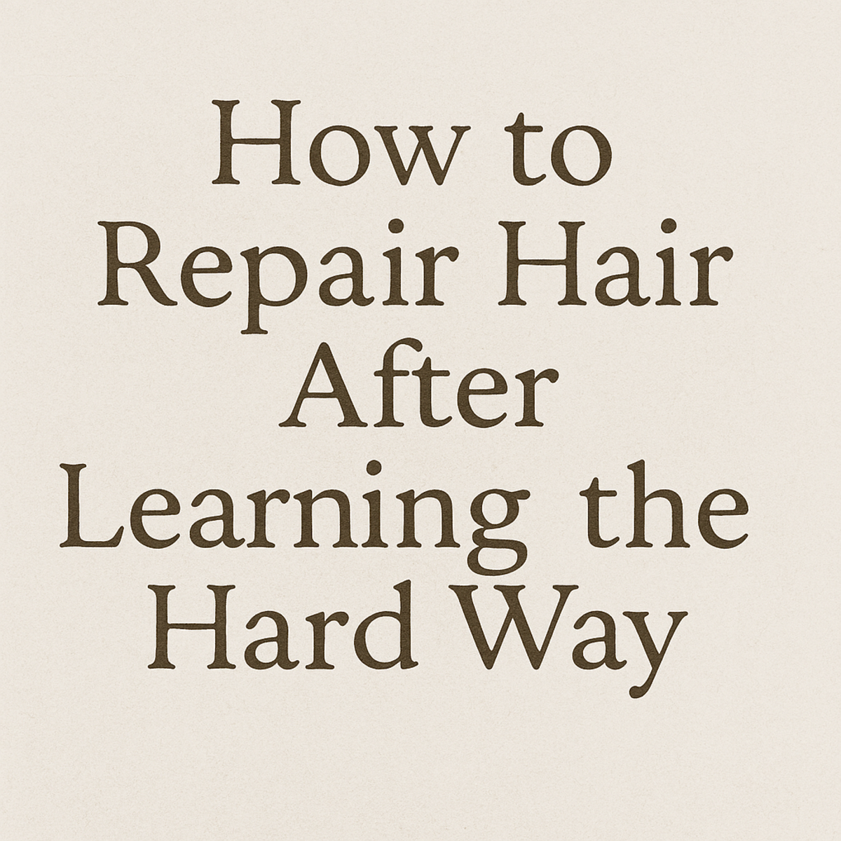 How to Repair Hair After Learning the Hard Way