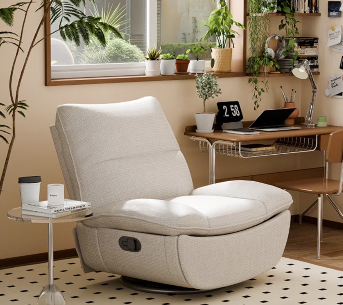 Swivel, Rock and Relax in FlexSpot’s Lotus Swivel Rocker Recliner
